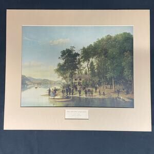 Lake Party at Three Mile Point, Otsego Lake, New York by Louis Remy Mignot c1850